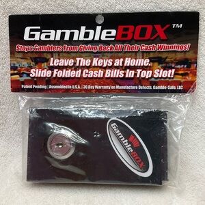 GAMBLE BOX Black Cash Storage Box for Smart Casino Hotel Gambling Money Saver